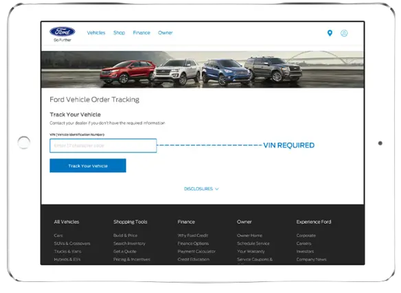 Ford Order Tracking | Check Vehicle Order Status